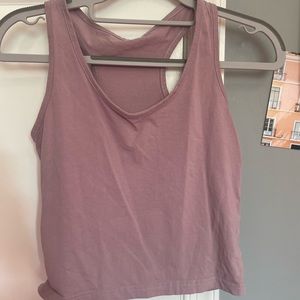 purple tank top; brand unknown; womens small